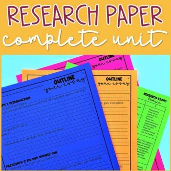 Many students even believe we go at a loss especially when we give so much quality for so low. Research Paper EDITABLE (complete essay unit with lessons ...