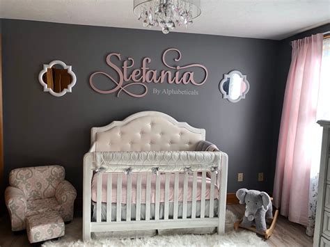 Metal signs or heavy wooden wall signs may need extra support to stay in place. Baby Name Sign Girl Boy Wooden Letters for Nursery ...