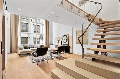 The apartment interior will reflect your high status. Modern interior design of a duplex apartment in New York