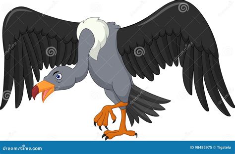 Vulture Bird Cartoon Stock Vector Illustration Of Black 98485975