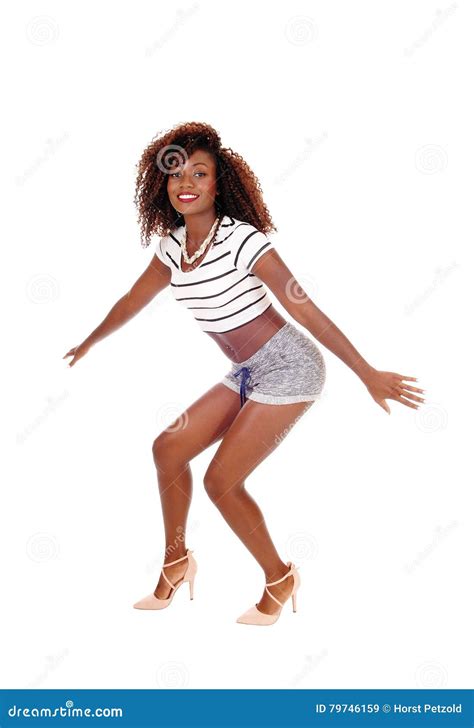 Dancing African American Woman Stock Image Image Of Gorgeous Female 79746159
