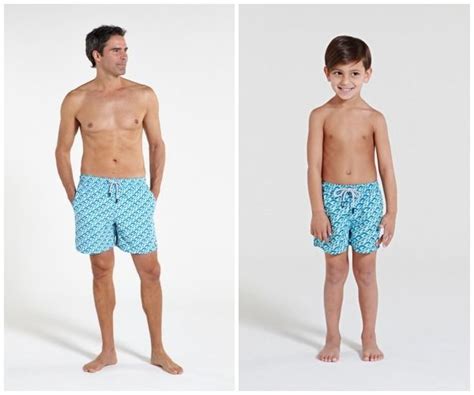 Matching Swim Trunks For Dad And Son Tom And Teddy