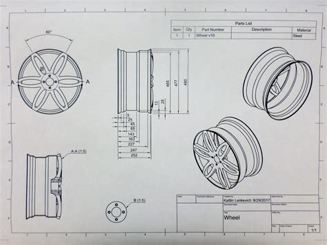 Drafting And Design Ccctc Wheel Design 2017