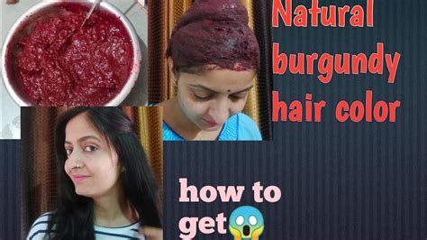 How To Color Your Hair Burgundy Naturally At Home😍jollyparashar Youtube