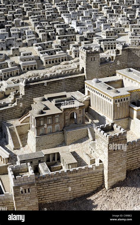 Second Temple Model At The Israel Museum Detail Jerusalem Israel