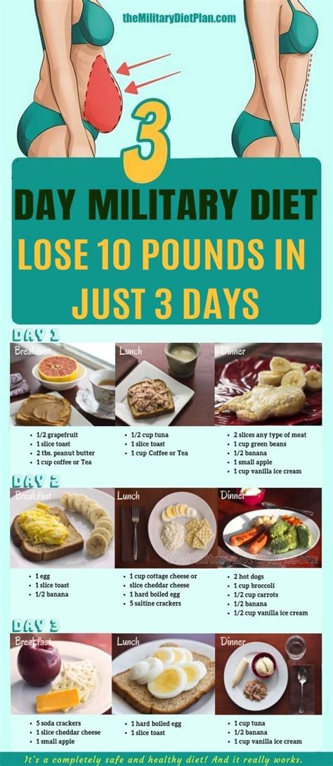 Great 3 Day Military Diet Help You Lose 10 Pounds In Just 3 Days With
