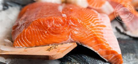 Wild Northwest King Salmon Fillet Pure Food Fish Market