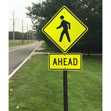 Pedestrian Crossing Warning Sign