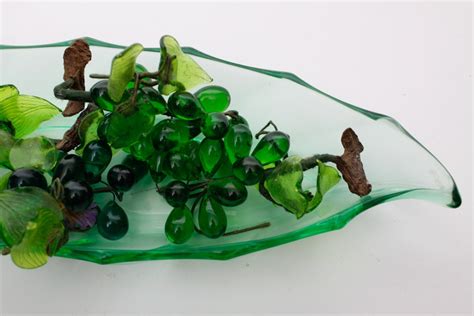 green art glass assortment ebth