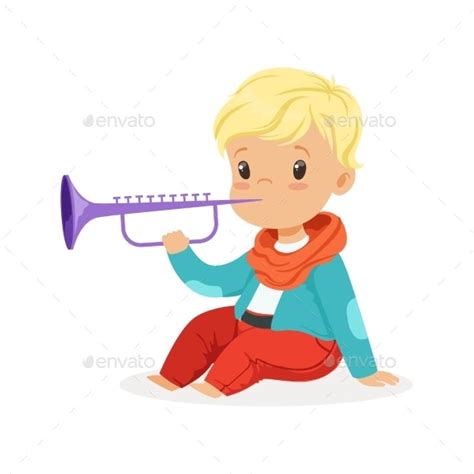Boy Playing Clarinet By Topvectors Graphicriver