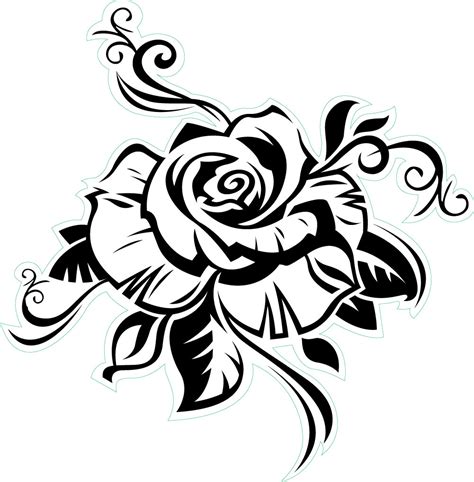 Rose Clipart Black And White Free Download On Clipartmag