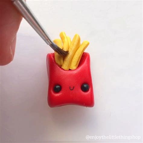 Polymer Clay Fries Charm Tutorial🍟 ️let Me Know Your Thoughts Down