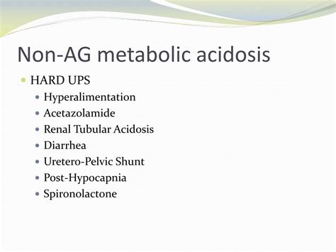 PPT Approach To Metabolic Acidosis PowerPoint Presentation Free