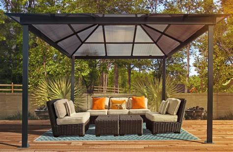 Each of our backyard conopies are available for commercial and residential use with easy and quick set up and removal with all framework being powder coated steel and uv. Amazon.com : STC Madrid Gazebo, 10 by 13-Feet : Pergola ...
