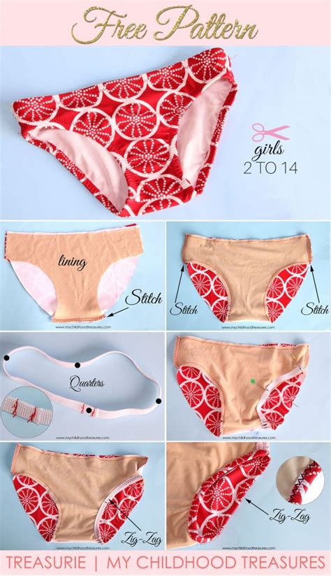 Diy Bikini Free Bikini Bottom Pattern For Girls Treasurie