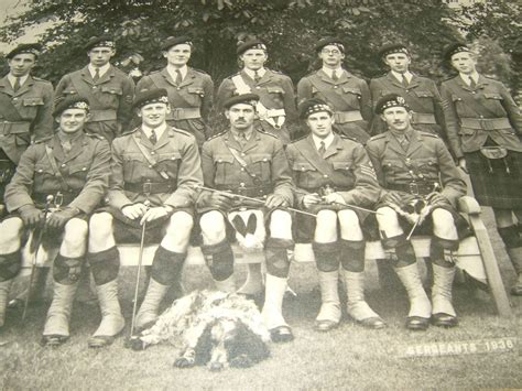 1936 Sergeants Scottish Regiment In Kilts With Sporrans And Regimental