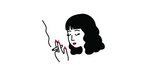 Woman Smoking Drawing Free Download On Clipartmag