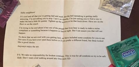Enjoy The Sex This Letter To A Neighbour Whos Having Noisy Sex Is