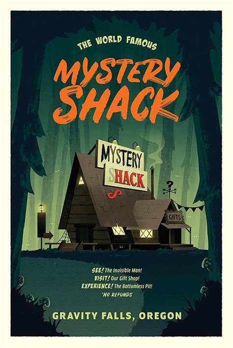 Gravity Falls Mystery Shack Travel Poster Print Gravity Falls