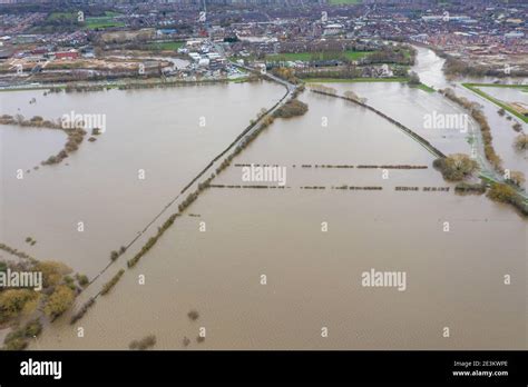 Aerial Drone Photo Of The Town Of Allerton Bywater Near Castleford In