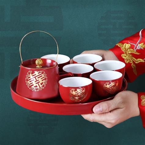 Chinese Wedding Tea Ceremony Set Double Happiness Wedding Tea Etsy