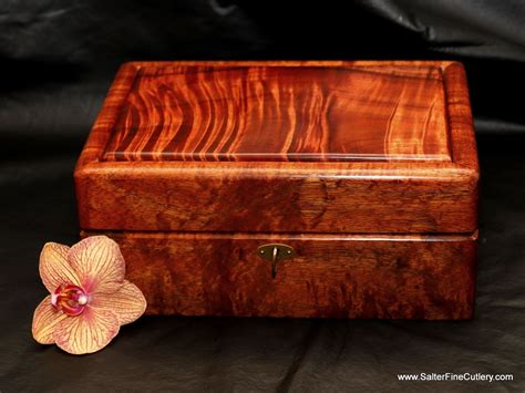 Koa Wood Box Handmade Jewelry Box Handmade Box Wood Boxes