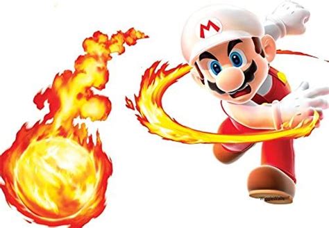 6 Inch Fireball Super Mario Power Up Galaxy 2 Bros Brothers