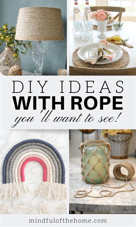 15 Amazing Diy Rope Crafts For Your Home Rope Crafts Diy Rope Crafts