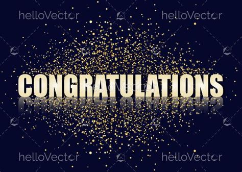 Congratulations Banner With Gold Glitter Download Graphics And Vectors