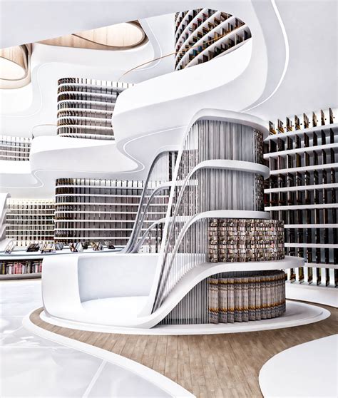 Futuristic Library In London Uk By Miroslav Naskov Mind Design