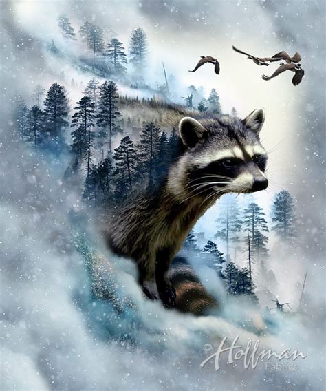 Call Of The Wild Raccoon P4398 176 Ice Hoffman Digital Panel