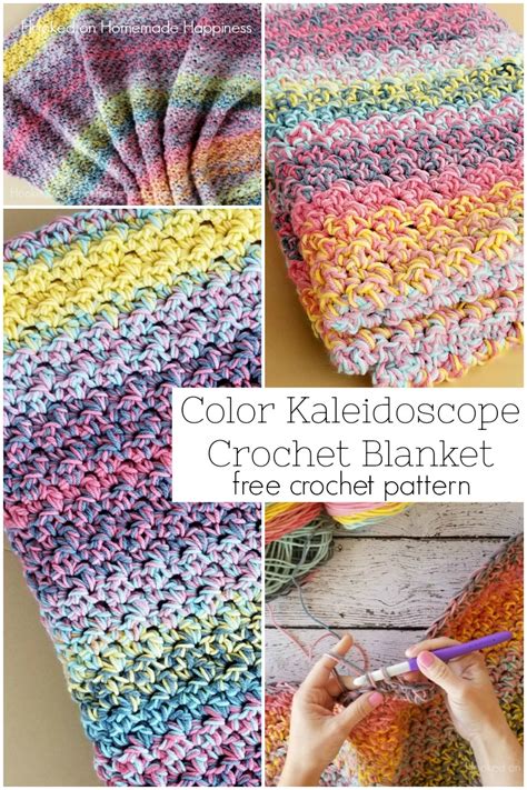 Color Kaleidoscope Crochet Blanket Pattern Hooked On