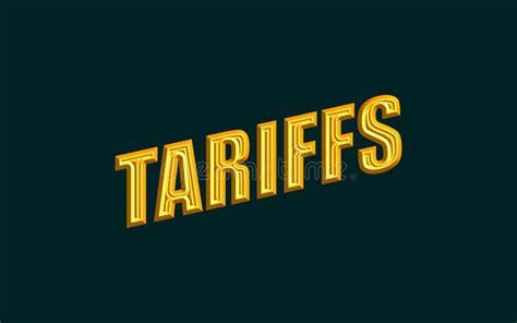 Tariffs Text Stock Illustration Illustration Of Commodity 111483567