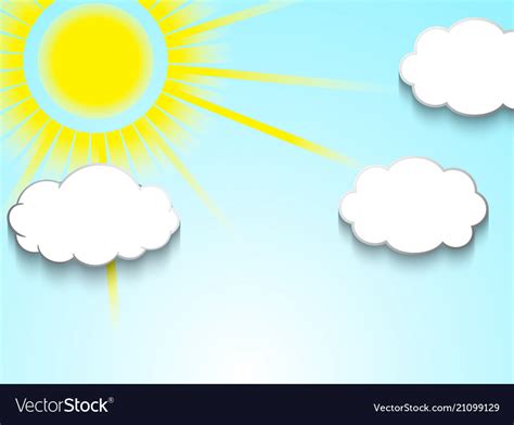 Clouds And Sun Royalty Free Vector Image Vectorstock