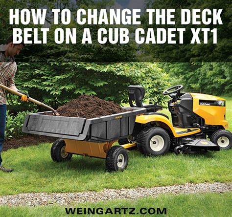 How To Change The Deck Belt On A Cub Cadet Xt1 Tractor Weingartz