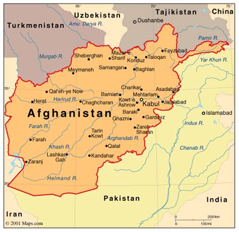 City map of kabul, afghanistan. Atlas: Afghanistan