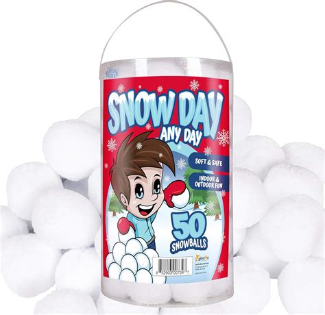 50 Pack Indoor Fake Snowballs For Kids Snow Fight