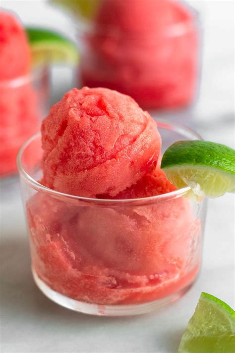 2 Ingredient Watermelon Sorbet Made In A Blender Eat The Gains