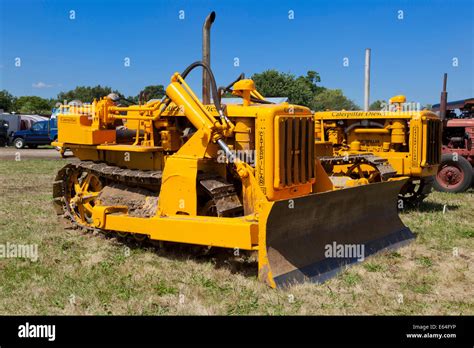 Caterpillar D2 Crawler Tractor On Display Stock Photo Alamy