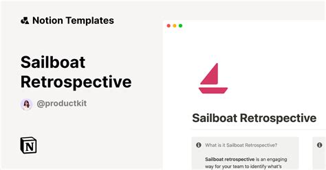 Sailboat Retrospective Notion Template