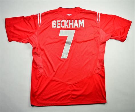 2004 06 England Beckham Shirt Xl Football Soccer International