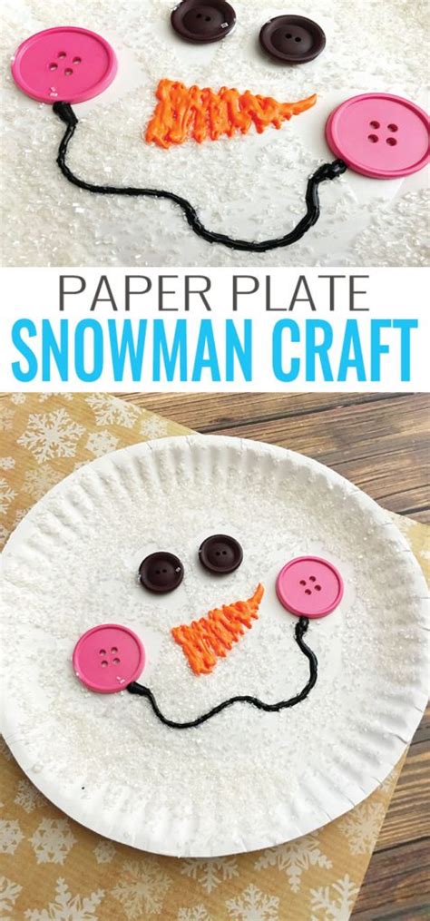 Paper Plate Snowman Craft Winter Crafts For Kids Easy Peasy And Fun