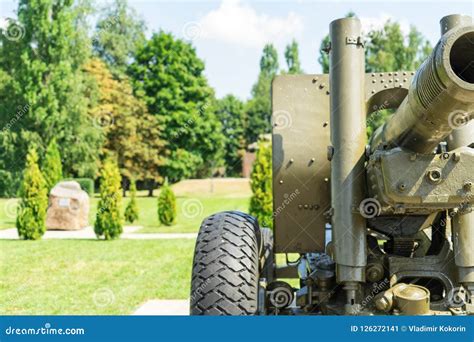 An Artillery Cannon From World War Ii Royalty Free Stock Photography