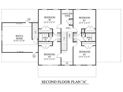 House Plan 3120 The PENDLETON Second floor | New house plans, House plans, Southern living house ...