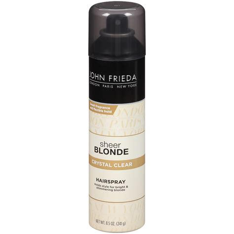 John Frieda Sheer Blonde Crystal Clear Hairspray 85 Oz