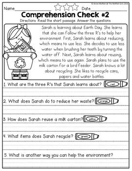 Maybe you would like to learn more about one of these? Reading Comprehension Checks for April (NO PREP) by The Moffatt Girls