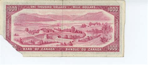 1954 Canadian 1000 Dollar Bill Lawsonbouey Ak 1299425 Schmalz