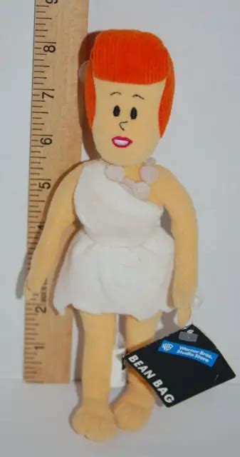 Vintage Warner Bros Wilma Flintstone Plush Cloth Doll 1999 W Tag Bean
