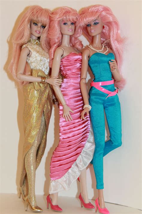 3 jem dolls from integrity toys jem doll jem and the holograms barbie collection