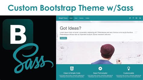 Custom Bootstrap Theme With Sass Youtube